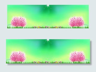 卡通教育清新唯美背景banner　