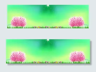 卡通教育清新唯美背景banner　