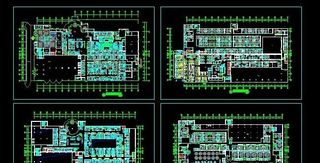 上海某大型酒店室内平面布置图（带夹...
