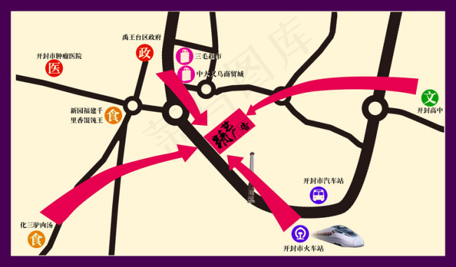 房地产区位图psd模版下载