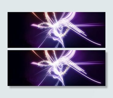 炫彩紫光光线笔刷