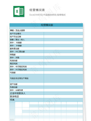 经营情况表