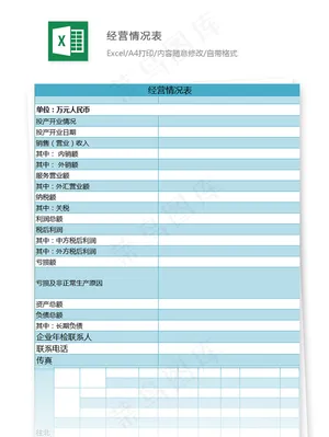 经营情况表