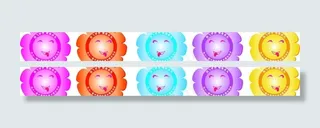 可爱花朵kt板图片