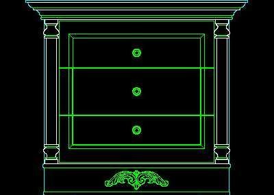 衣柜图块、床头柜CAD图块素材11