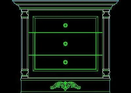 衣柜图块、床头柜CAD图块素材11