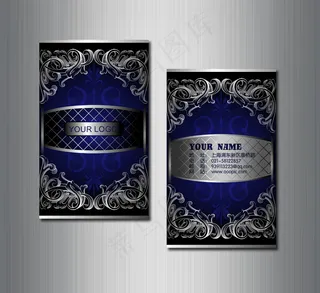 高档金属质感名片PSD源文件免费下...