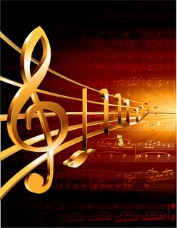 金音符发光的背景