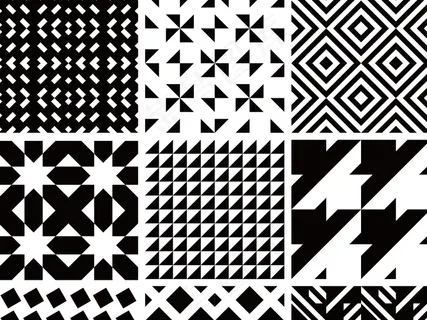 2017抽象黑白几何图形背景矢量素... 2017抽象黑白几何图形背景矢量素...