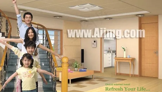 室内四口之家爱情PSD素材