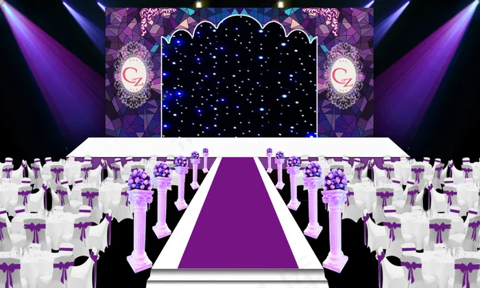 婚礼效果图psd模版下载