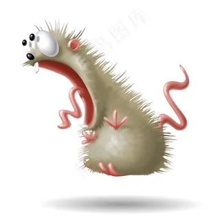 惊讶表情的卡通老鼠图片