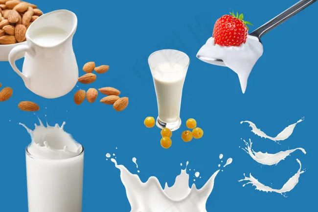 牛奶素材psd模版下载