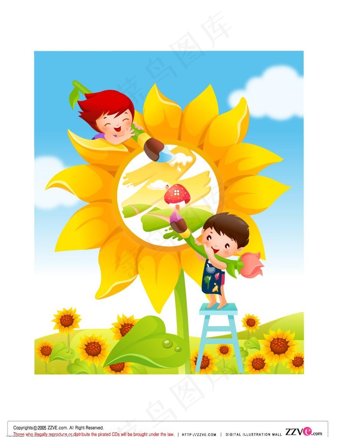 卡通浪漫儿童图片