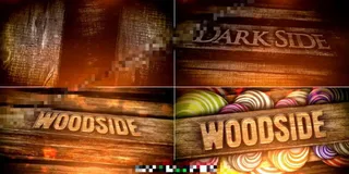 翻转木板logo落版效果