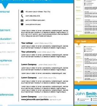 创作简历模板设计矢量素材02