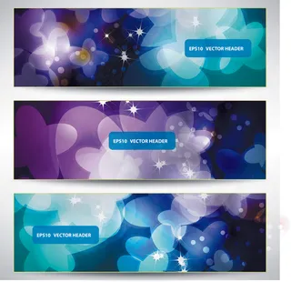 炫彩抽象横幅矢量素材