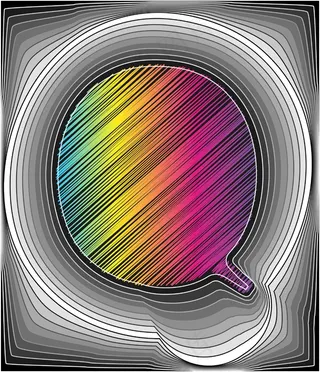 摘要字体矢量插画