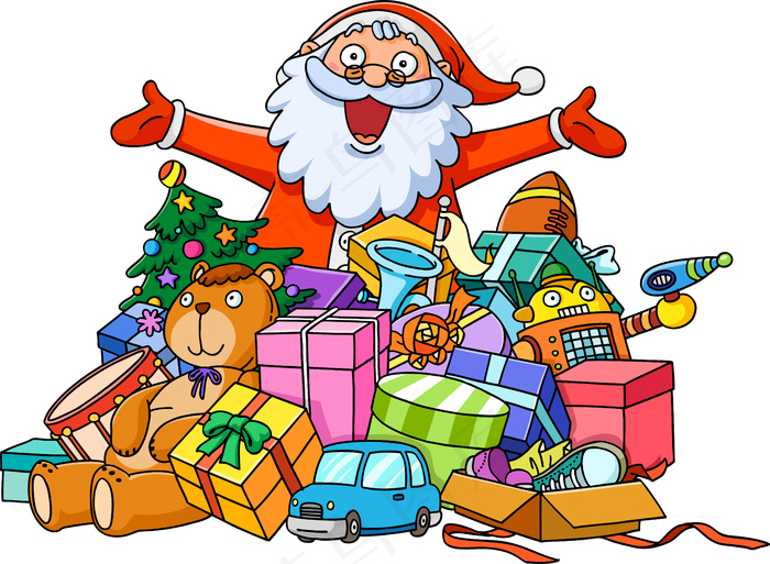 圣诞老人 圣诞 礼物图片