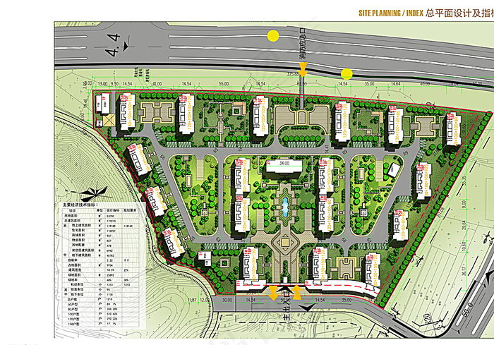 建筑彩色总平面图图片