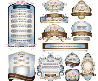 欧式label矢量素材图片