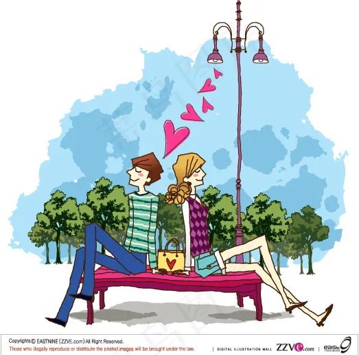 情人世界 两人世界 矢量 AI_1...ai矢量模版下载