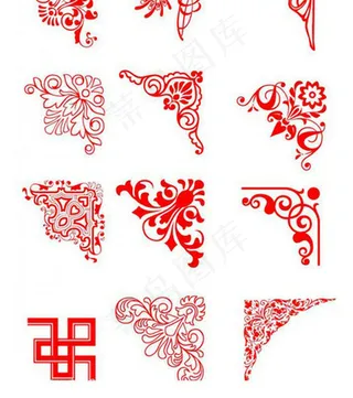 边角花边素材CDR图片