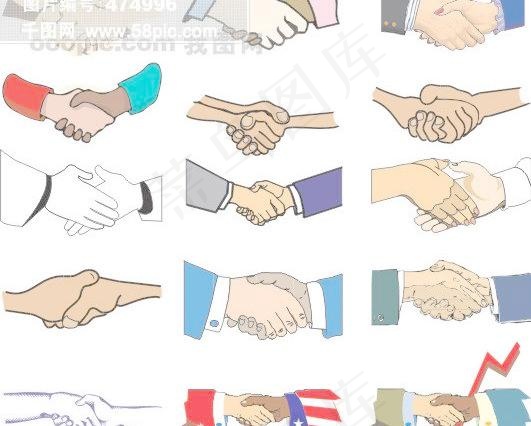 矢量手　矢量握手　握手　矢量　