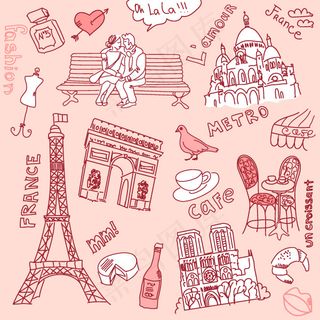 手绘情人节插画设计矢量素材04