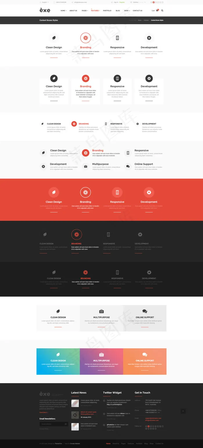 国外网页模板免费下载psd模版下载