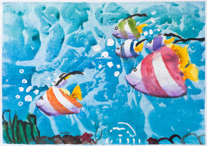 海底鱼类插画