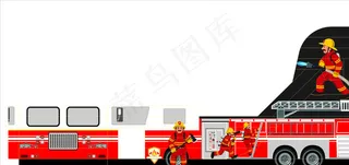 消防车喷绘图片