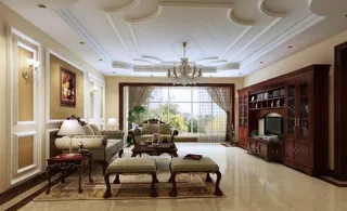 3D古典欧式客厅小效果图
