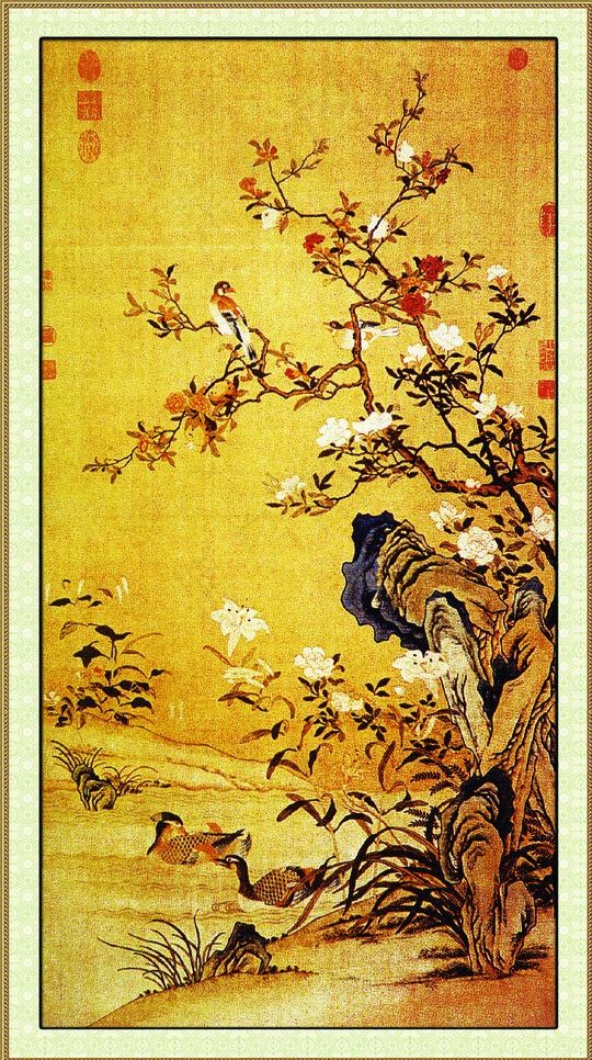 花鸟画图片(2268X3881(DPI:72))psd模版下载