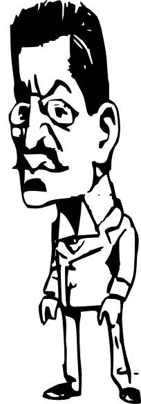 站在那个胡子和眼镜夹艺术