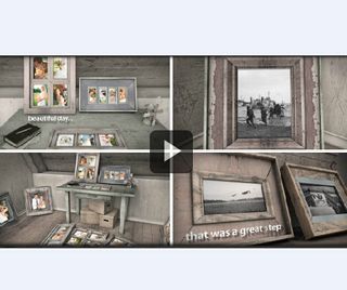 婚礼温馨浪漫·老照片框架展示