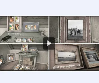 婚礼温馨浪漫·老照片框架展示