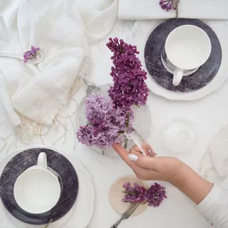 简约小清新文艺风插花静物摆拍背景