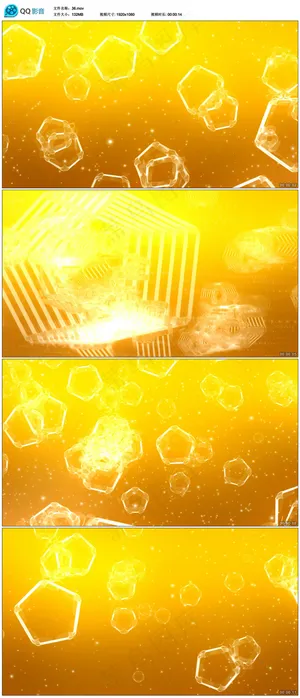 橙色粒子LED视频素材