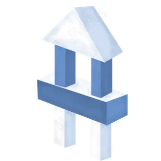 微立体方块堆屋元素设计微立体方块堆屋元素设计