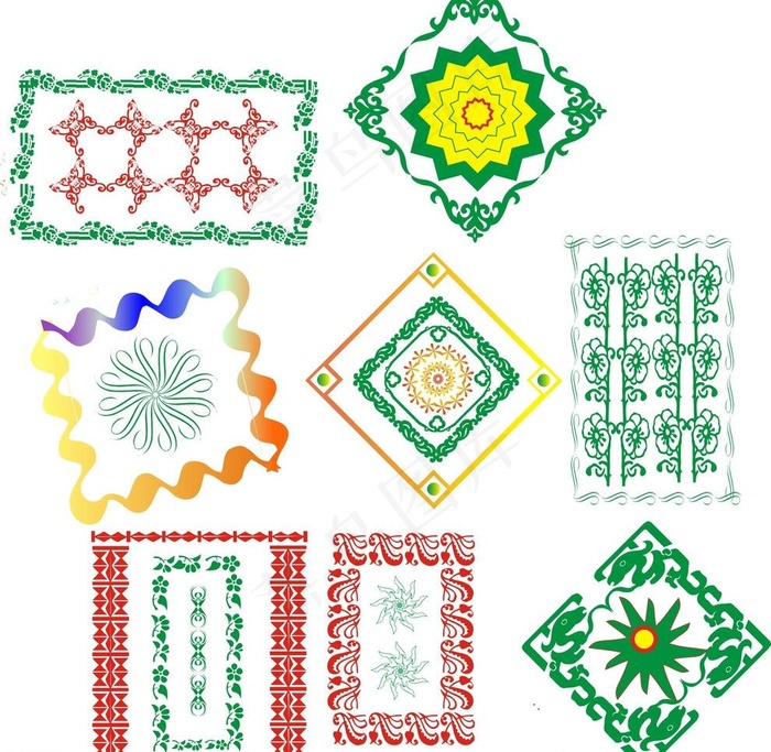 花纹花边 底纹边框 常用花边图片