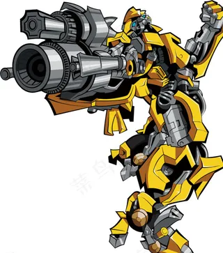 AI插画之变形金刚大黄蜂图片