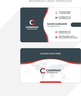 简约商务风名片