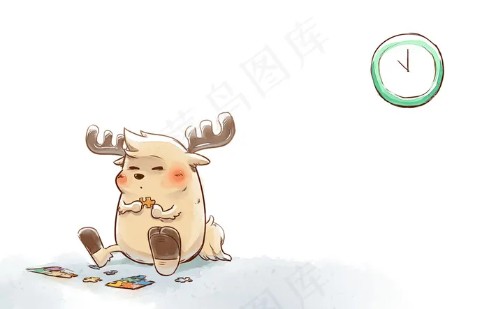 鹿小漫手绘壁纸拼图