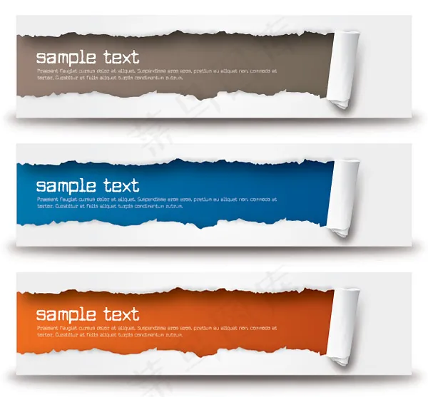 撕纸banner矢量素材