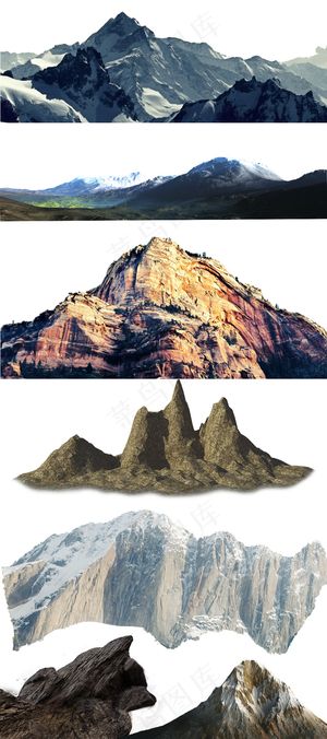 写实雪山大山山峰免抠png图片ps...