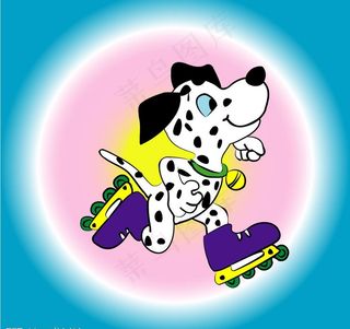 卡通素材小花狗图片