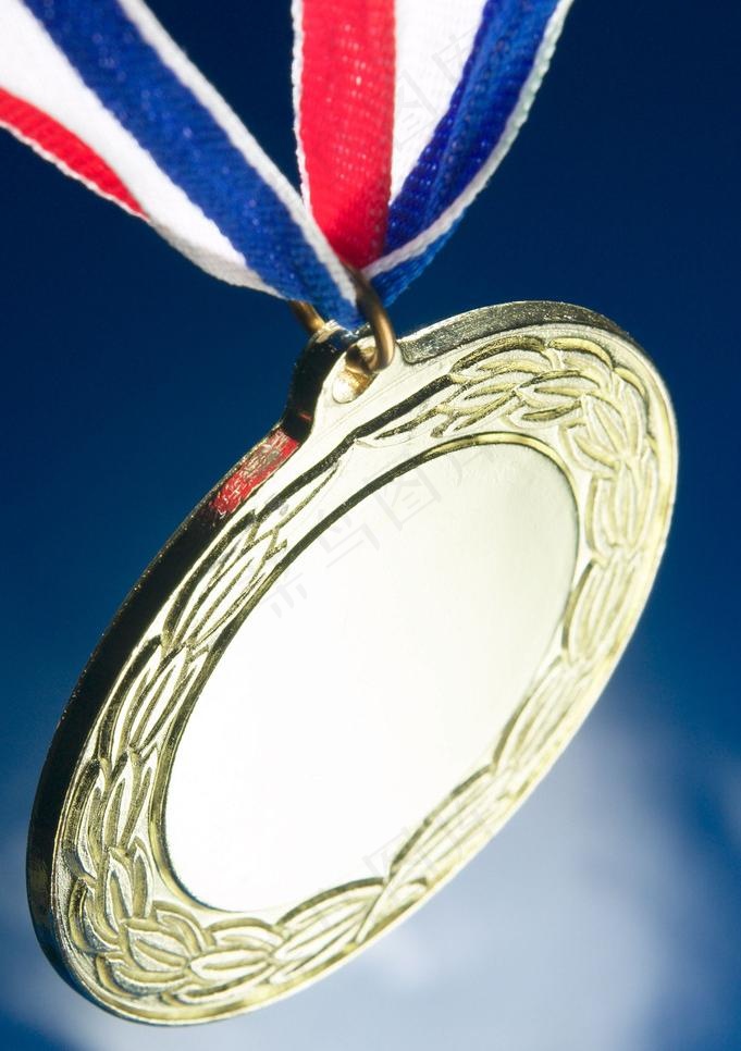 带彩带的金镶玉奖牌图片