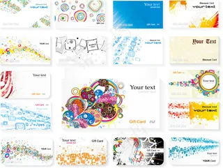 潮流时尚花纹卡片