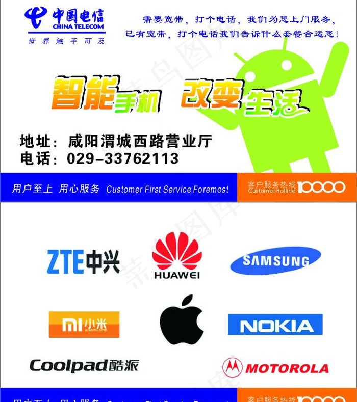 中国电信名片图片